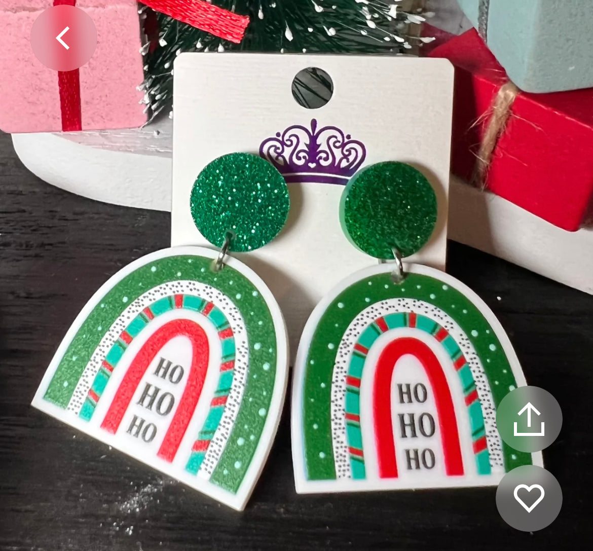 HoHoHo Rainbow Earrings