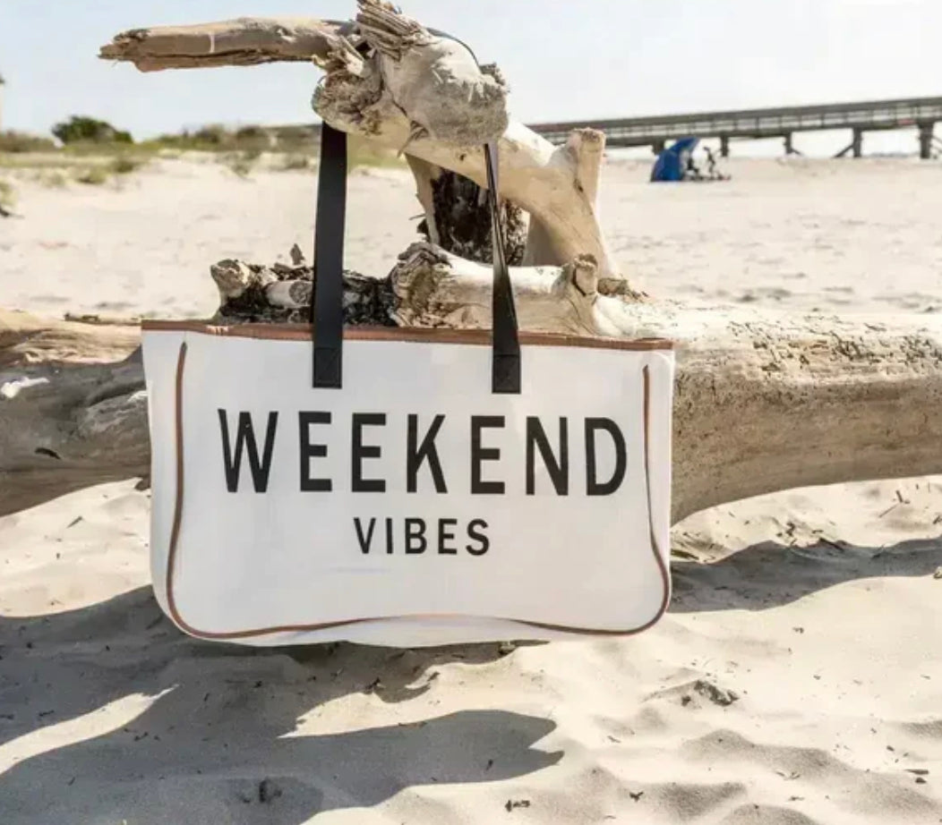 Weekend Vibes Canvas Tote Bag