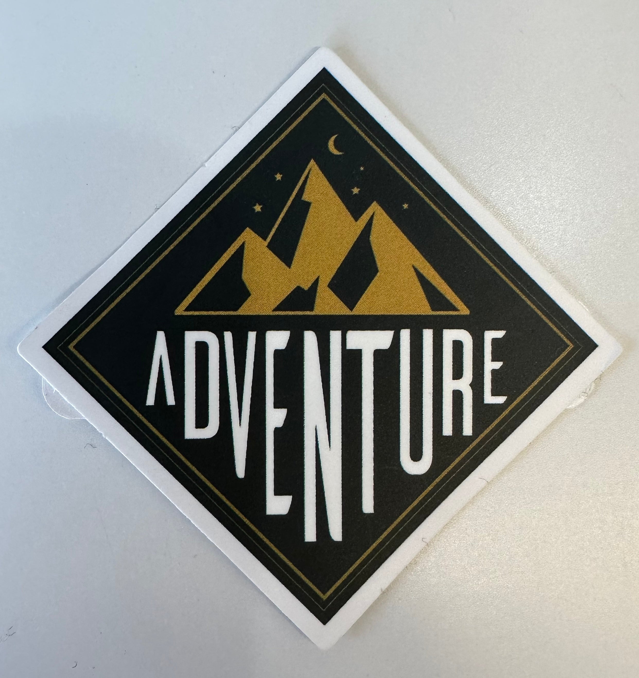 Adventure Sticker with Mountains