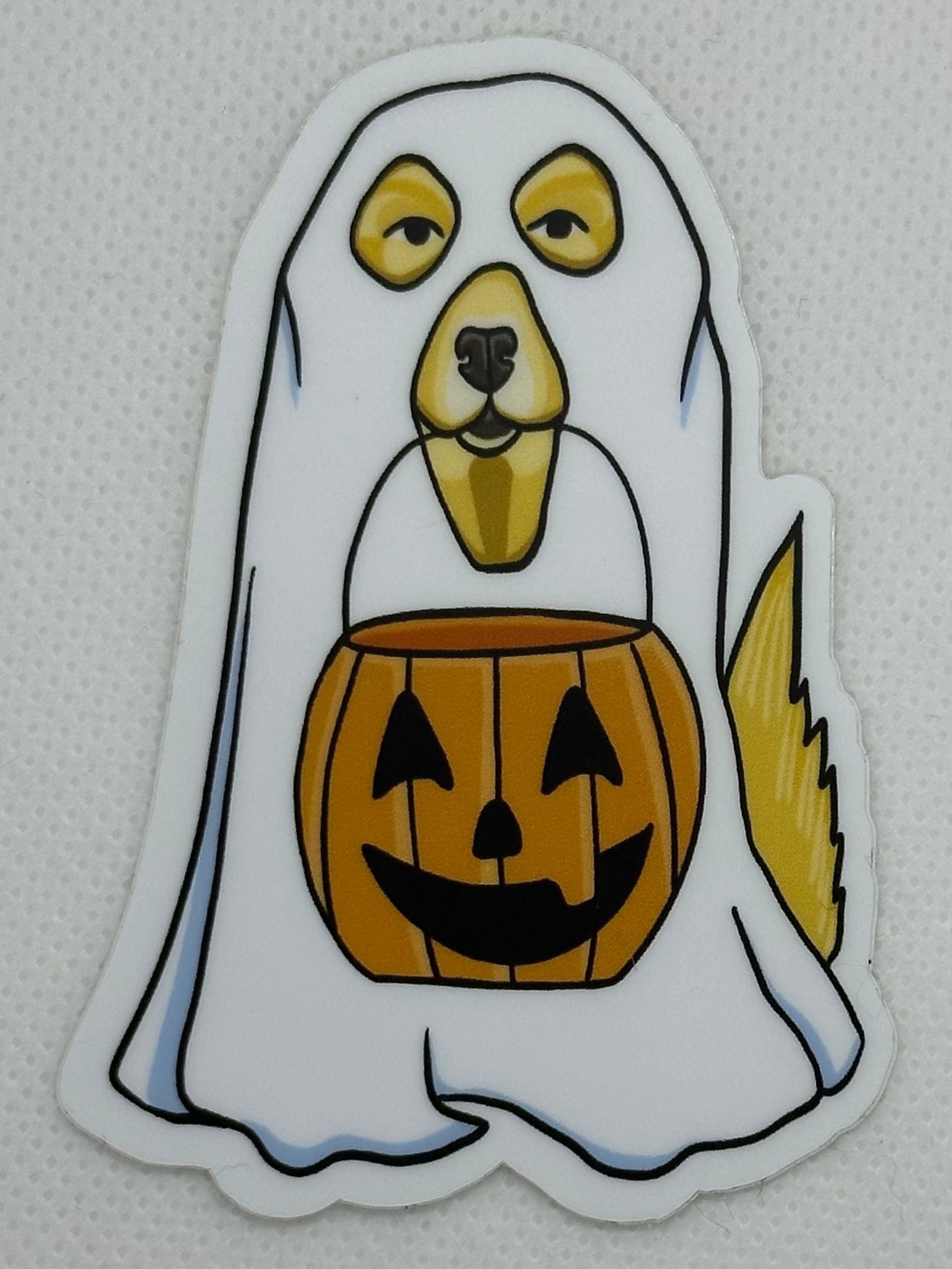 Dog in Halloween Costume Sticker