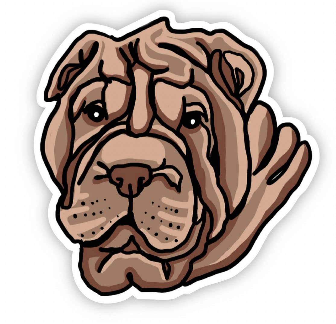 Shar-Pei Dog Vinyl Sticker
