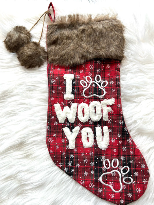 I Woof You Stocking