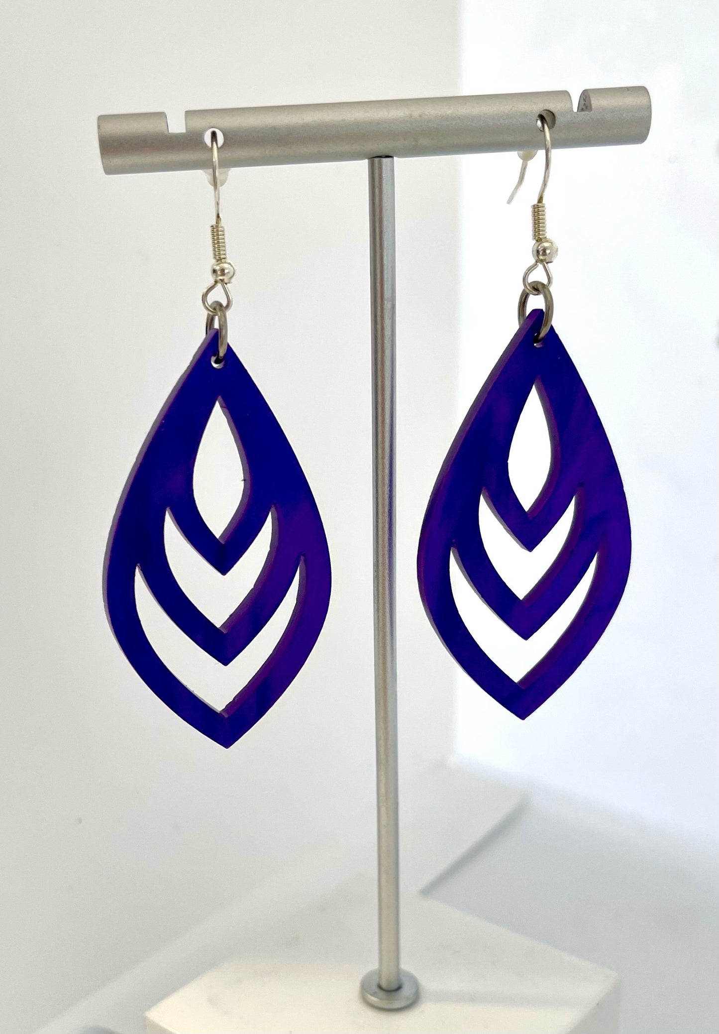 Purple Tear Drop Earring