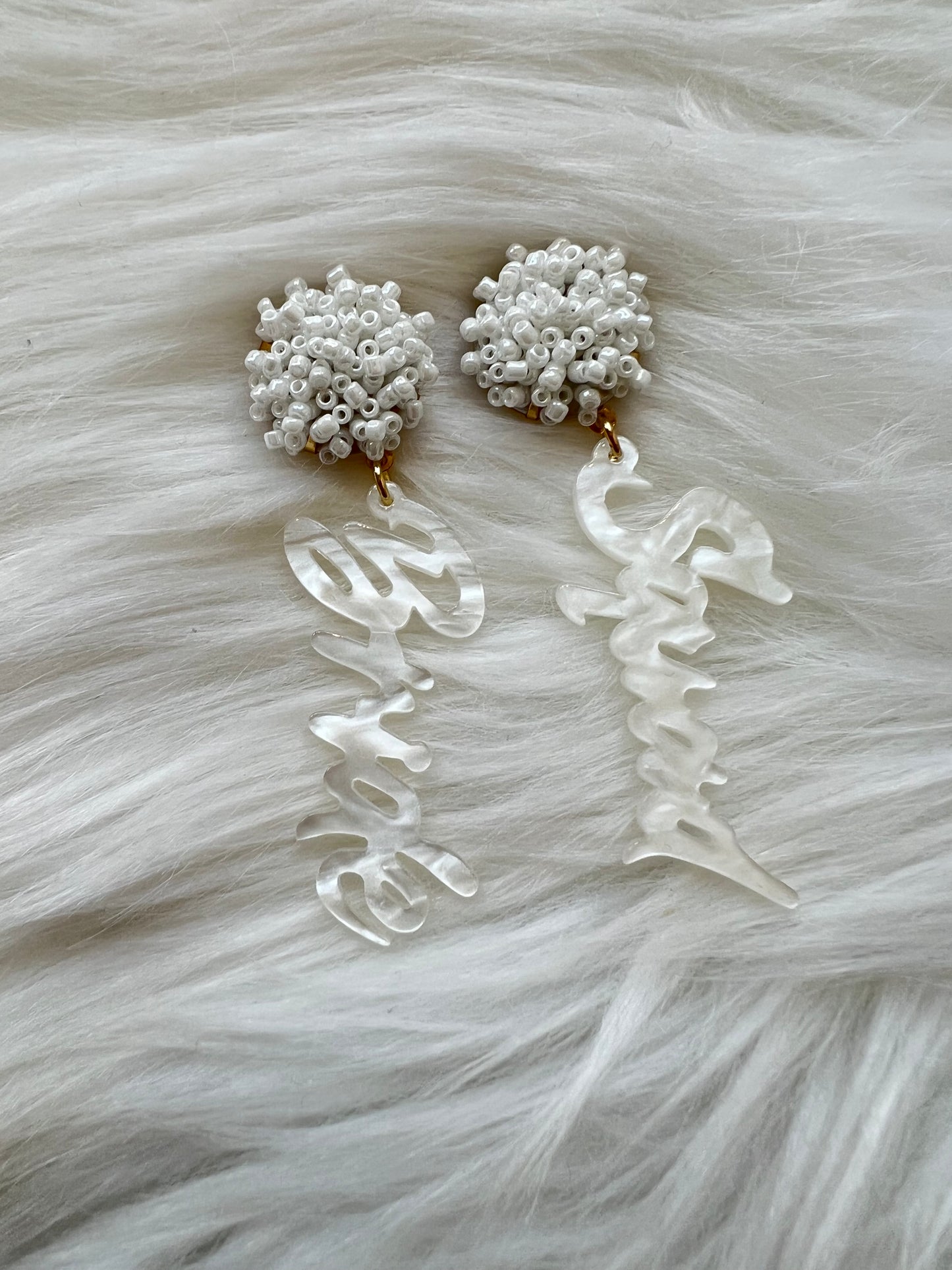 Beaded Bride Squad Earrings