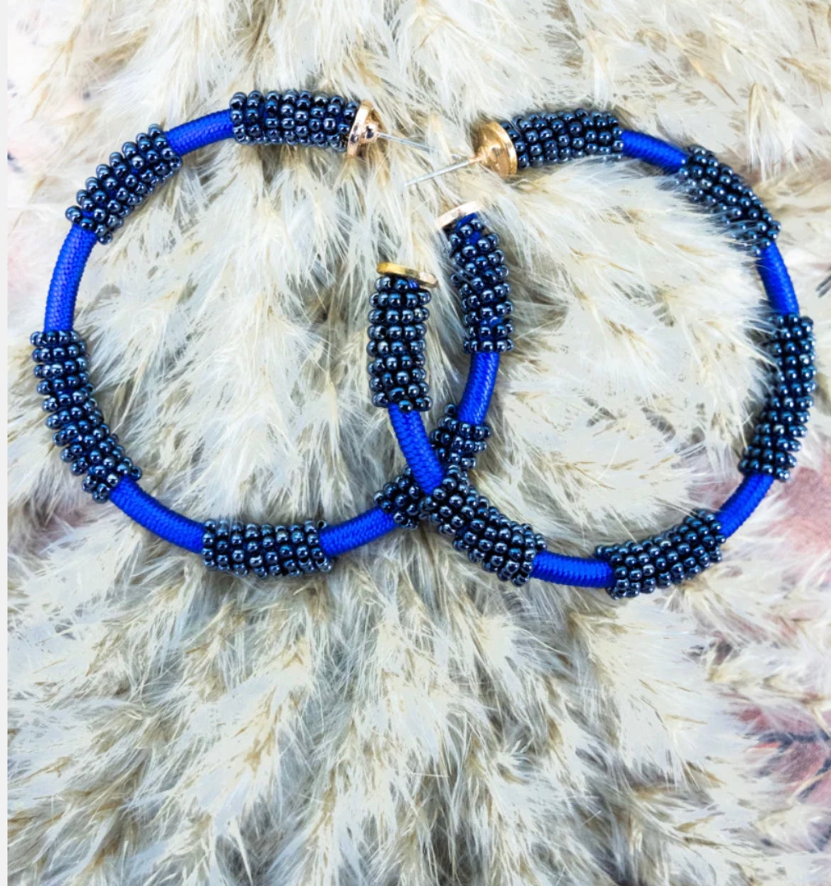 All Wrapped up Navy Earrings