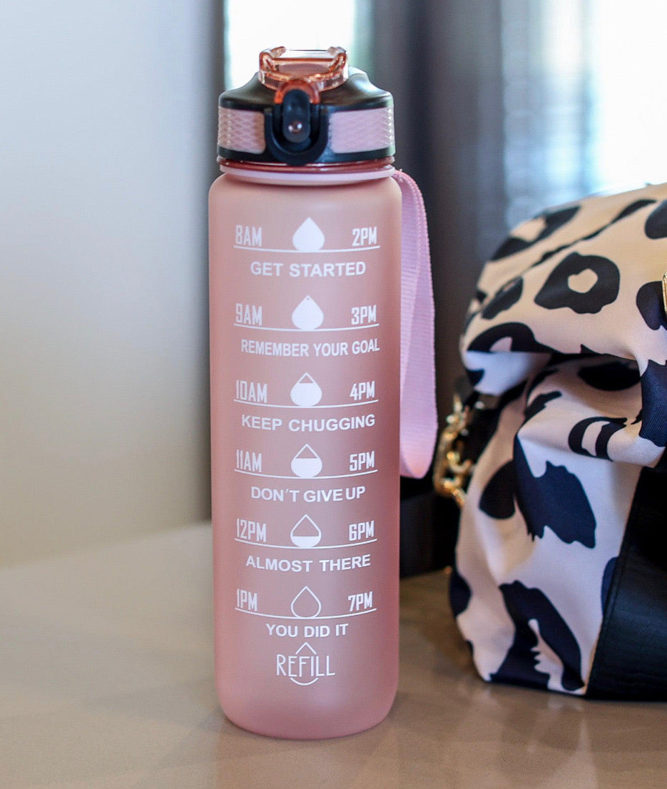 Pink Motivational Water Bottle 32 OZ