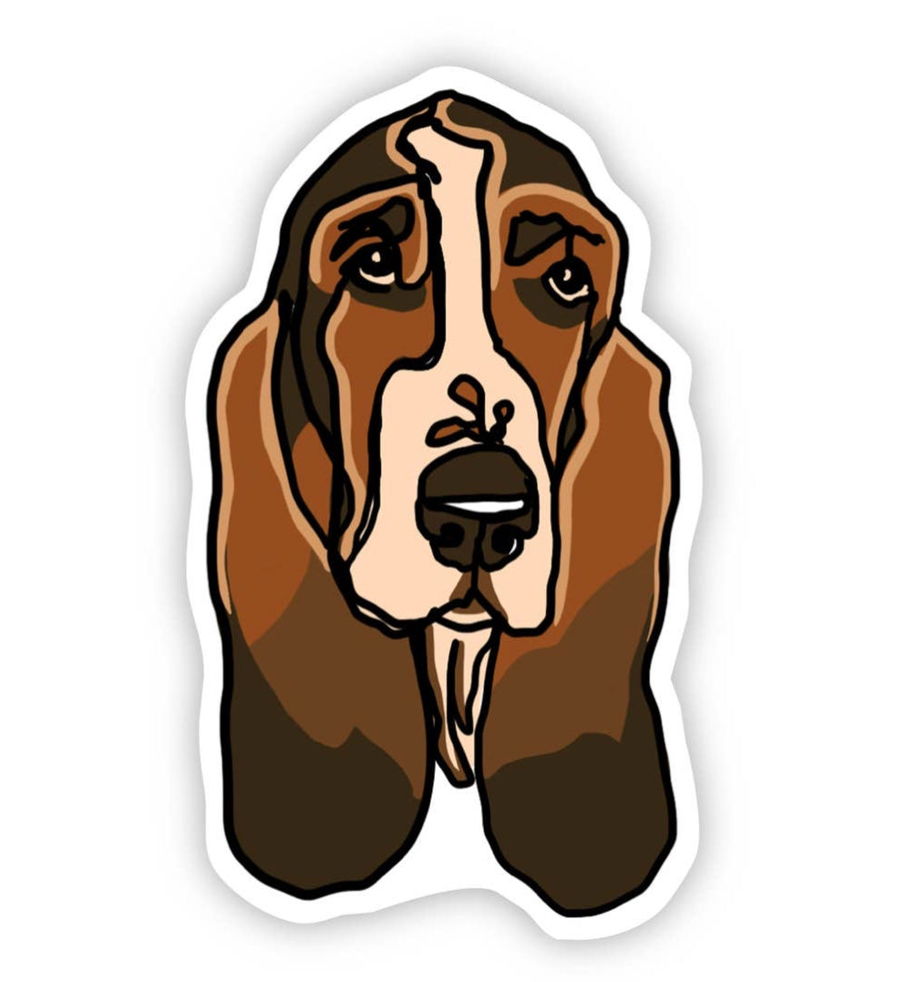Bassett Hound Dog Vinyl Sticker