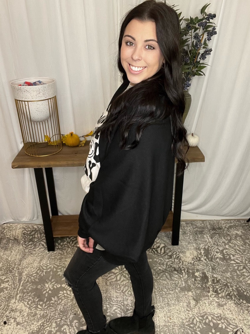 Open Front Dolman Sleeved Shawl