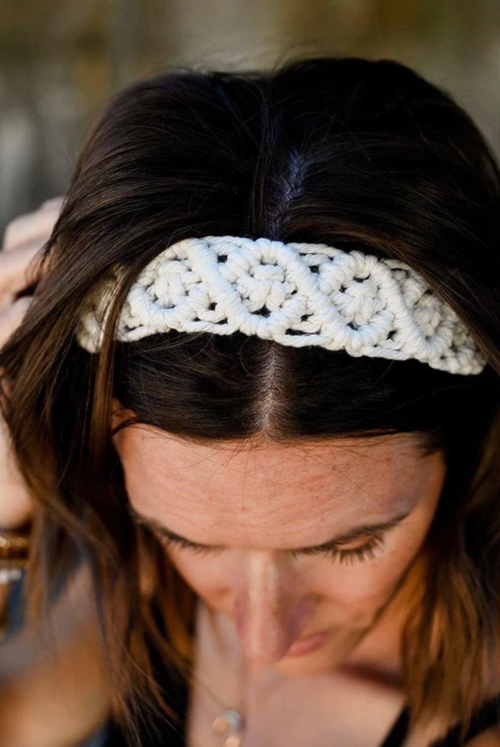 Handmade Elastic Macrame Headband