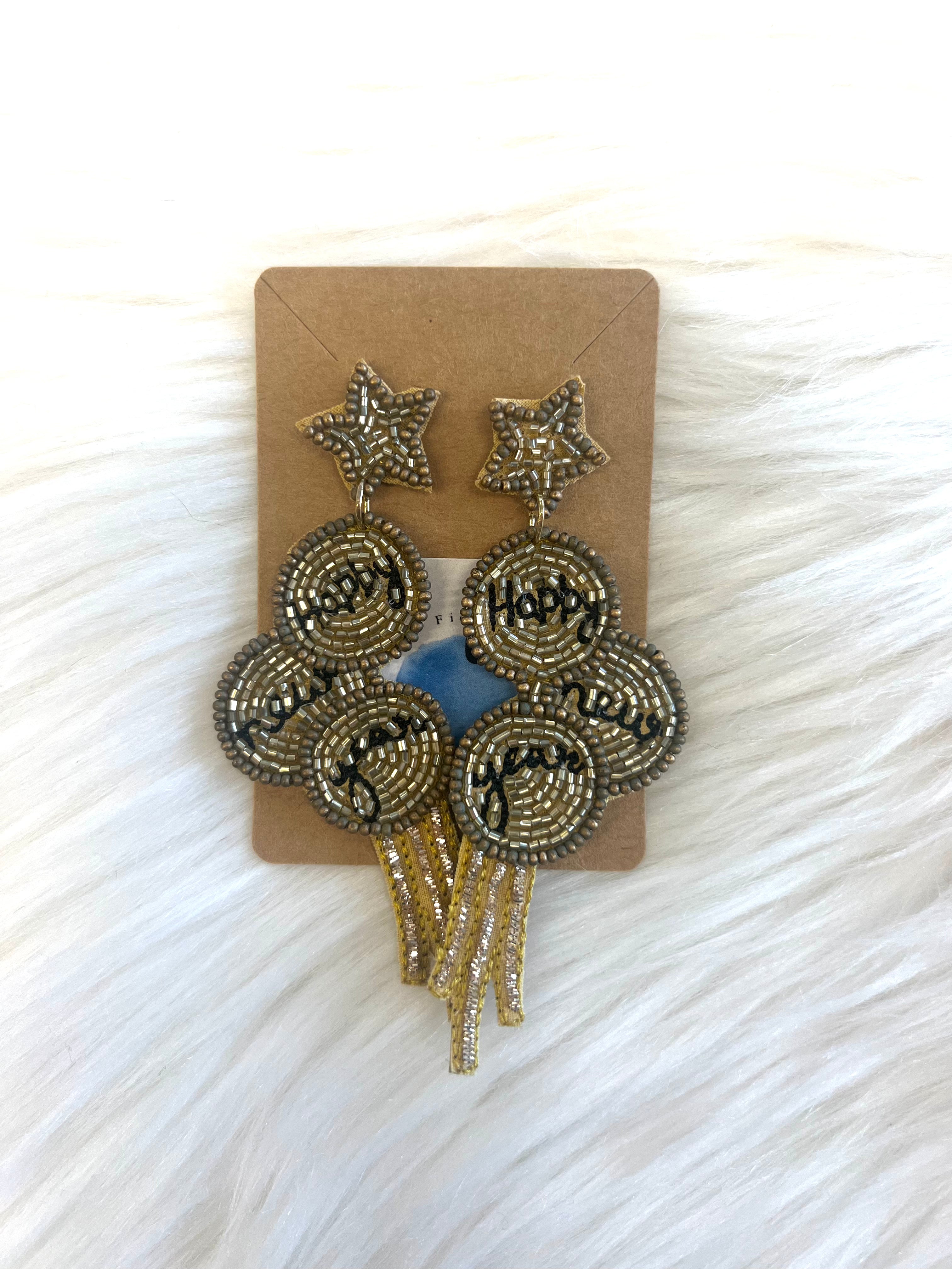 Happy New Year Earrings