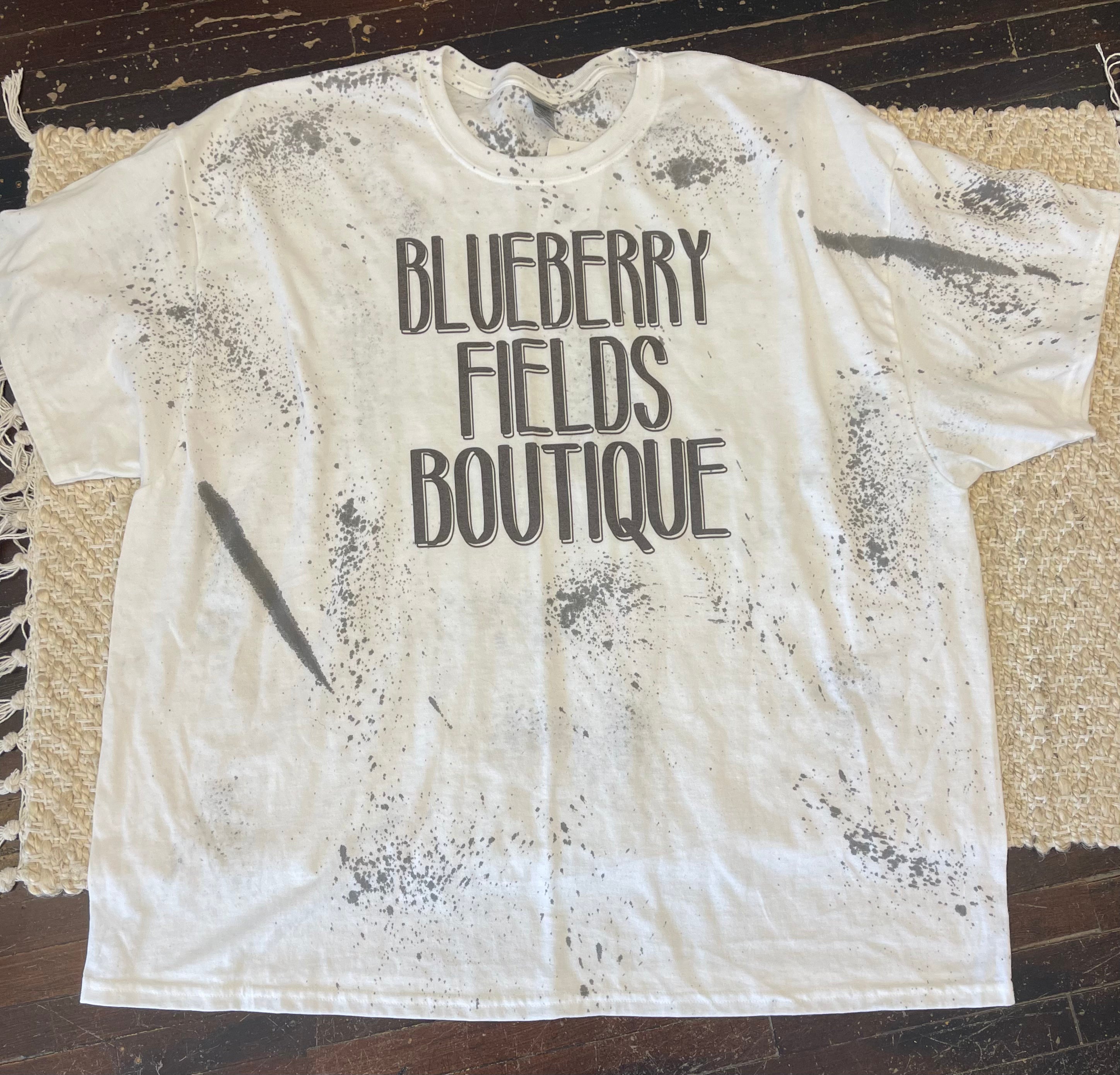 Bleached Blueberry Fields Boutique T-Shirt