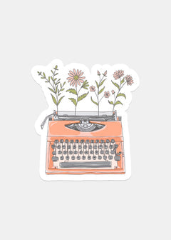 Typewriter Vinyl Sticker