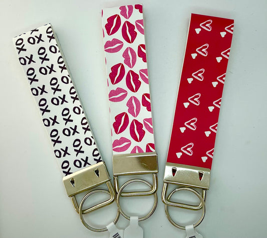 Pink and Red Kisses Keychain