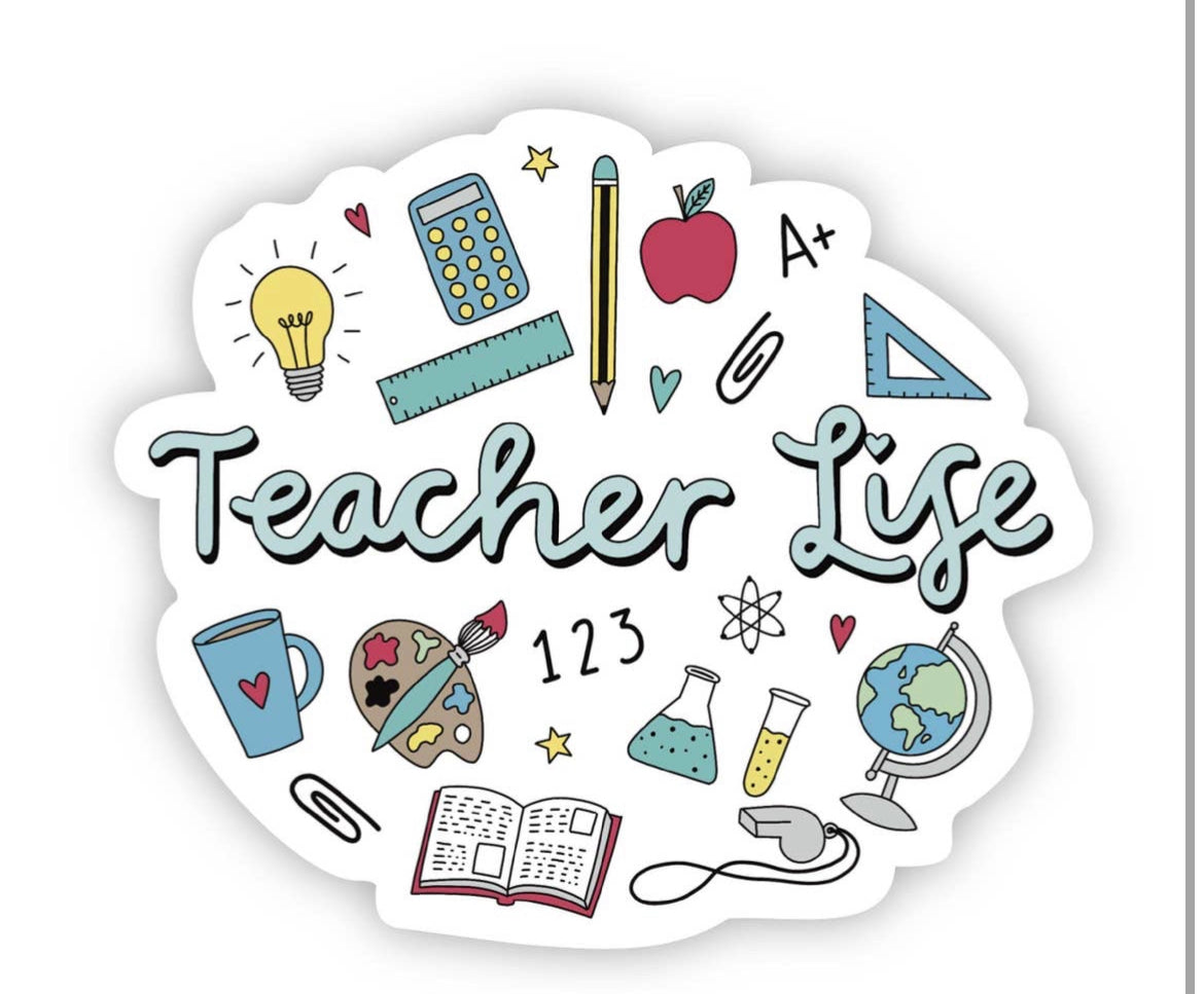 Teacher Life Vinyl Sticker