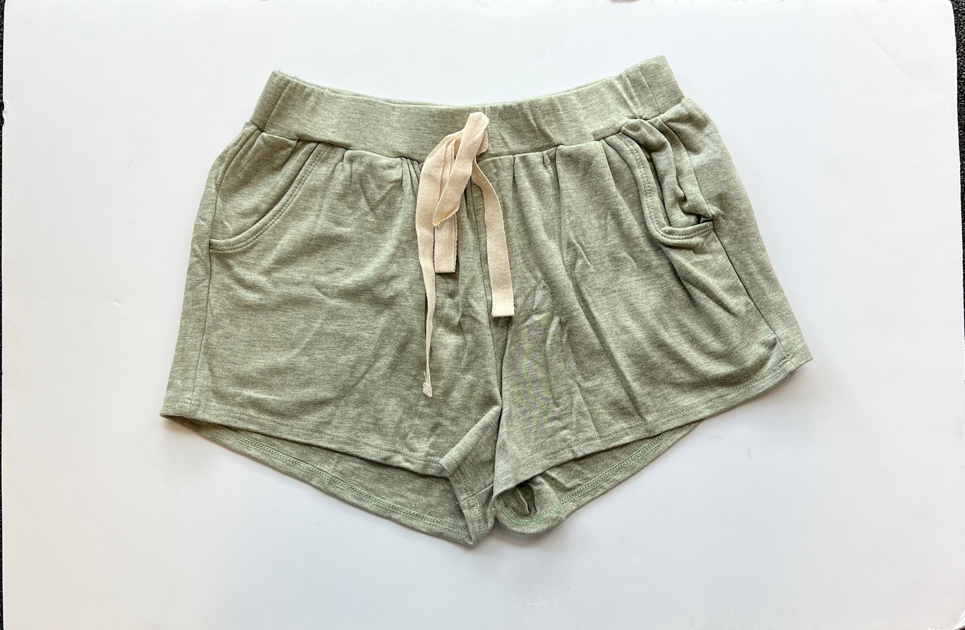 Love to Lounge Shorts in Heathered Green