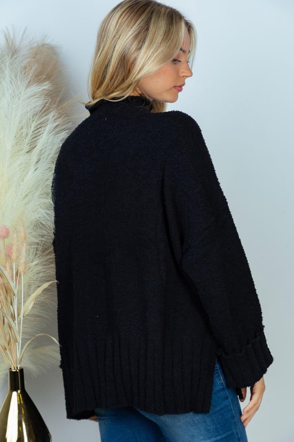 Mock Neck Pullover Sweater