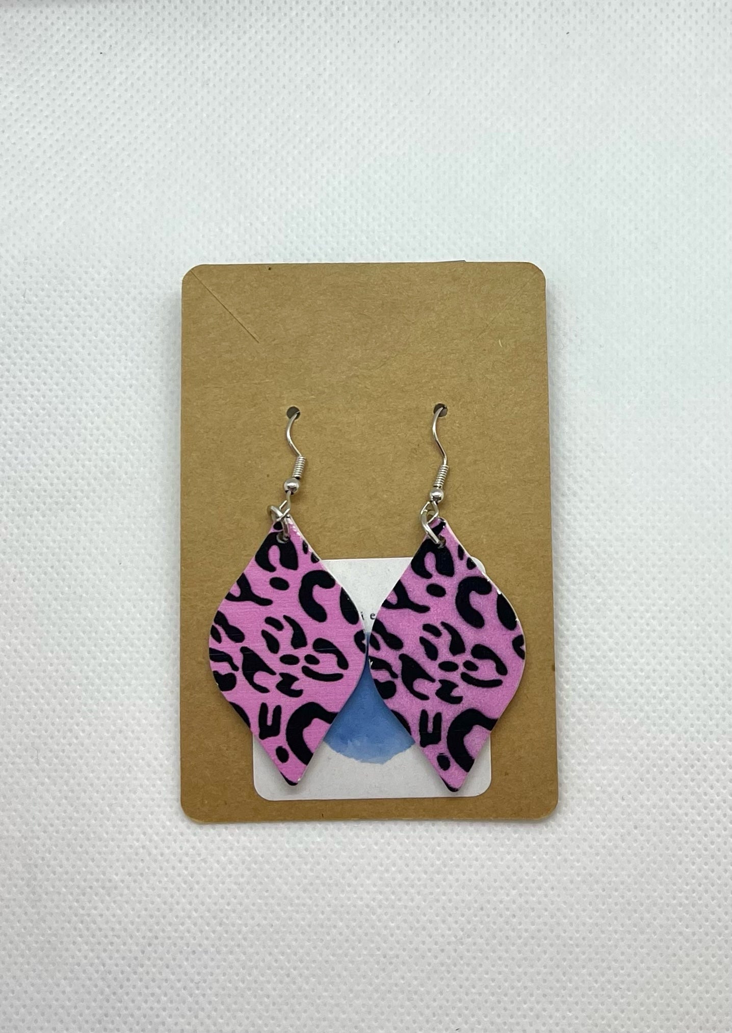 Pink Leopard Print Earrings