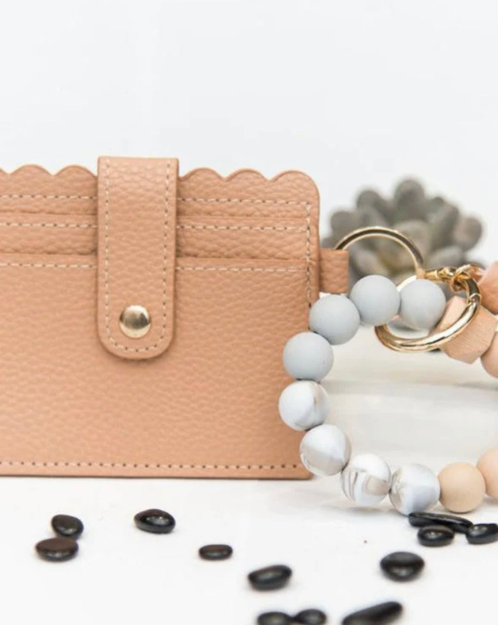 Beaded Tassel Cardholder Keychain